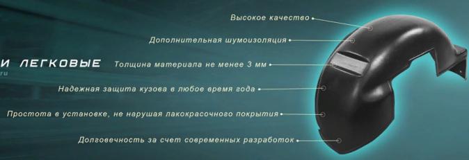 Подкрылки Geely X7 2013-2018 передняя пара Петропласт