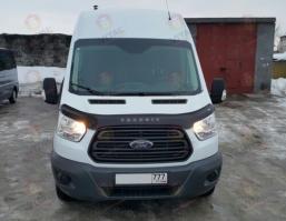 Дефлектор капота (мухобойка) FORD Transit с 2014 г.в. (вариант А) (Форд Транзит) Вип Тюнинг