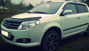 Дефлектор капота (мухобойка) Geely MK c 2006 г.в. (Джили МК) Вип Тюнинг